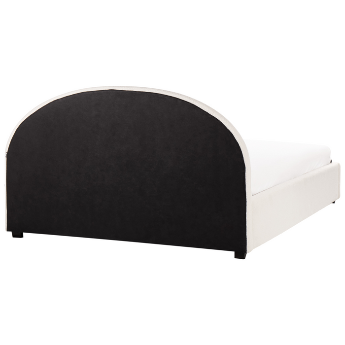 Beliani-VAUCLUSE-Bed met opbergruimte-Gebroken wit-180 x 200 cm-Bouclé