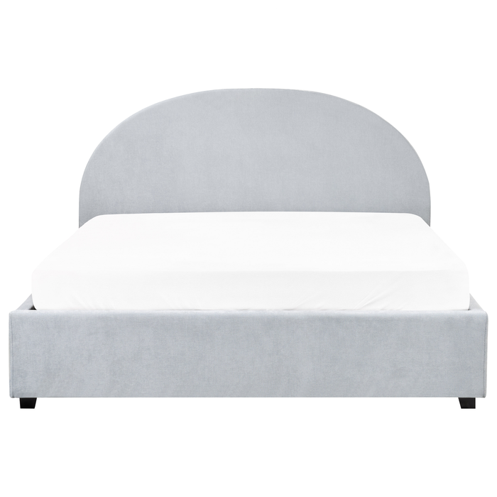 Beliani-VAUCLUSE-Bed met opbergruimte-Lichtblauw-160 x 200 cm-Stof