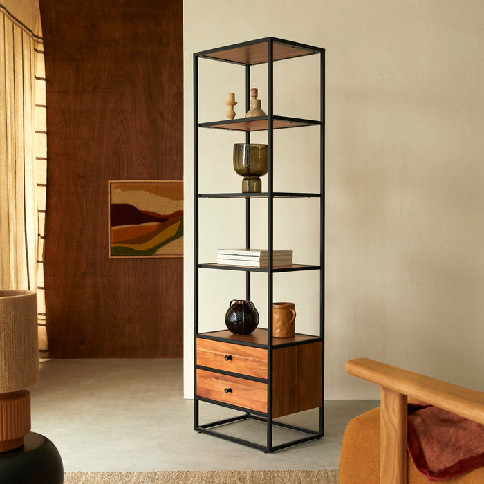 Tikamoon - Agra - Kolom van massief acacia en metaal