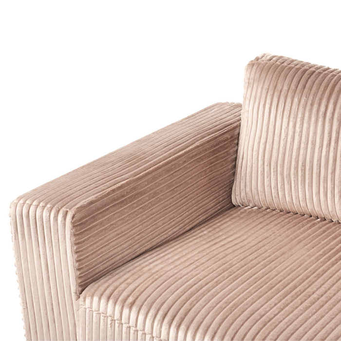 Beliani-LOFOTEN-Hoekbank 4-zits-Lichtbruin-Linkszijdig-Corduroy