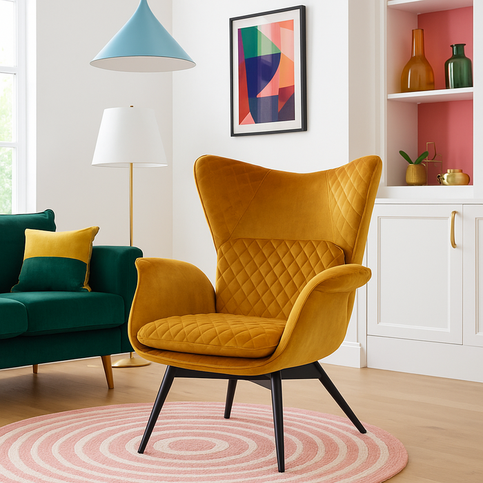 Kare Design Tudor fauteuil - fluweel - oker