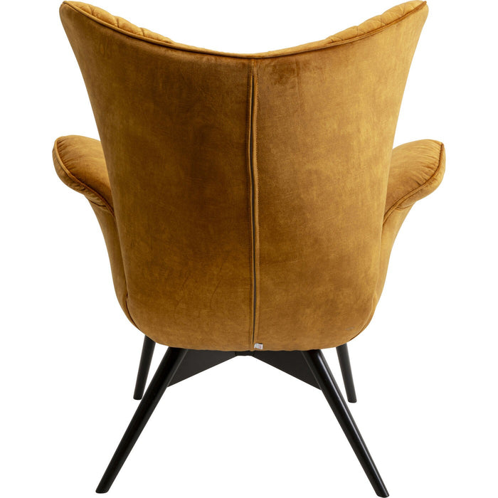 Kare Design Tudor fauteuil - fluweel - oker