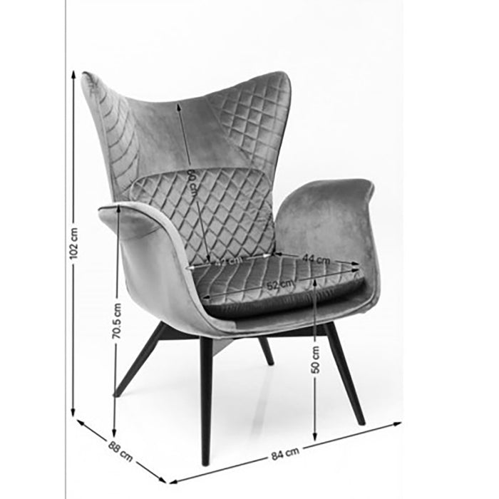 Kare Design Tudor fauteuil - fluweel - oker