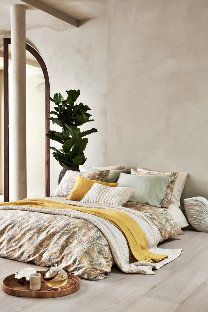 Home Pique Sprei Sunlight | 270 x 250 cm | Geel | Goud | Katoen