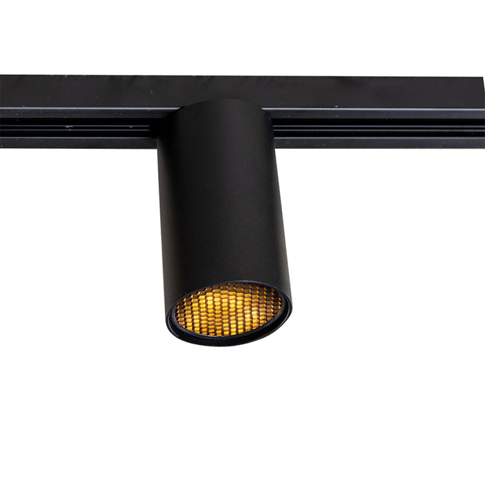 QAZQA Modern railsysteem met 5 spots zwart 1-fase GU10 50mm - Iconic