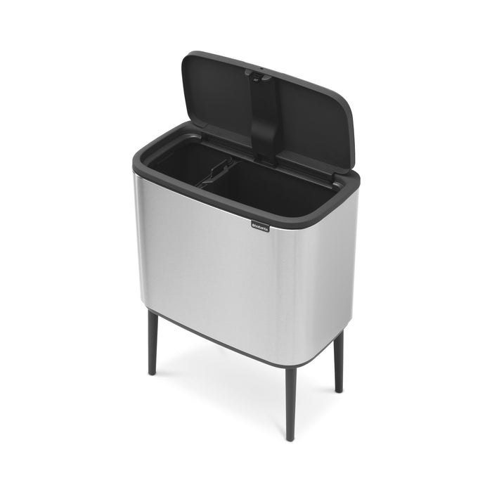 Brabantia Bo Touch Bin Afvalemmer 11 + 23 L - Vingerafdrukvrij - Zilver