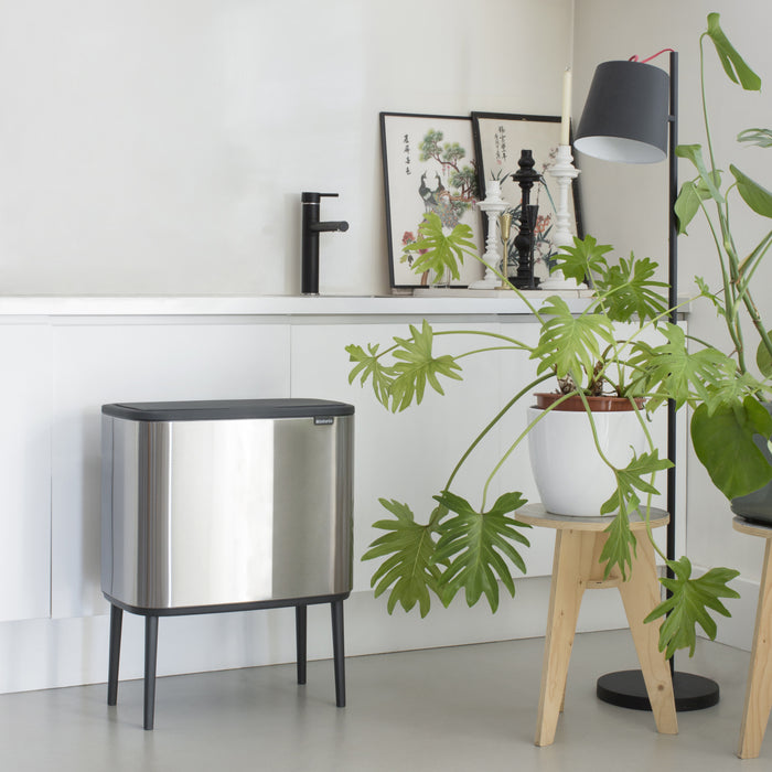 Brabantia Bo Touch Bin Afvalemmer 11 + 23 L - Vingerafdrukvrij - Zilver