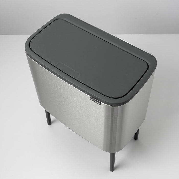 Brabantia Bo Touch Bin Afvalemmer 11 + 23 L - Vingerafdrukvrij - Zilver