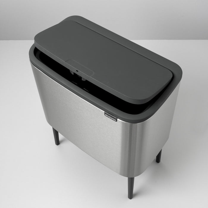 Brabantia Bo Touch Bin Afvalemmer 11 + 23 L - Vingerafdrukvrij - Zilver