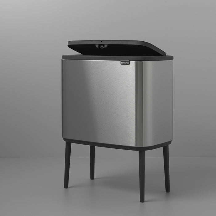 Brabantia Bo Touch Bin Afvalemmer 11 + 23 L - Vingerafdrukvrij - Zilver