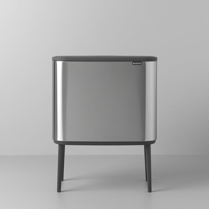 Brabantia Bo Touch Bin Afvalemmer 11 + 23 L - Vingerafdrukvrij - Zilver
