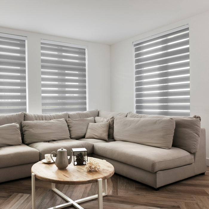 Rollit Noah Duo Rolgordijn Grijs