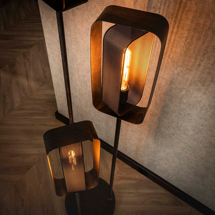 Fraaai - Kasey vloerlamp 3L - artic zwart