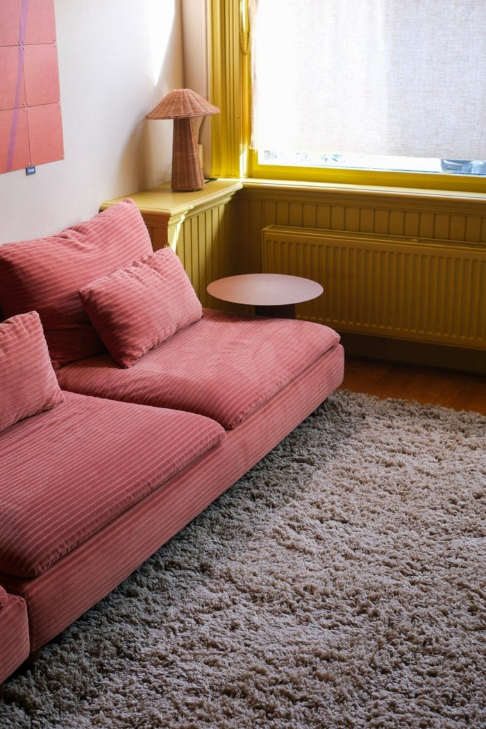 Hoogpolig vloerkleed Pilo groen|beige polyester Interieur05