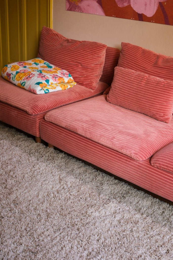 Hoogpolig vloerkleed Pilo groen|beige polyester Interieur05