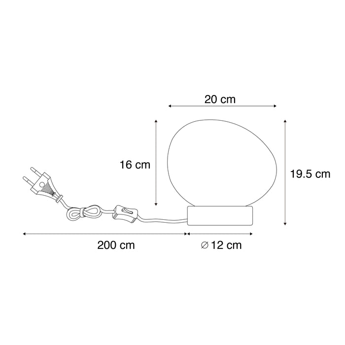 QAZQA Japandi tafellamp hout met opaal glas - Sally