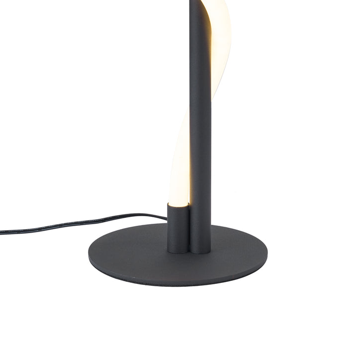 QAZQA Moderne tafellamp zwart incl. LED 3-staps dimbaar - Twirl