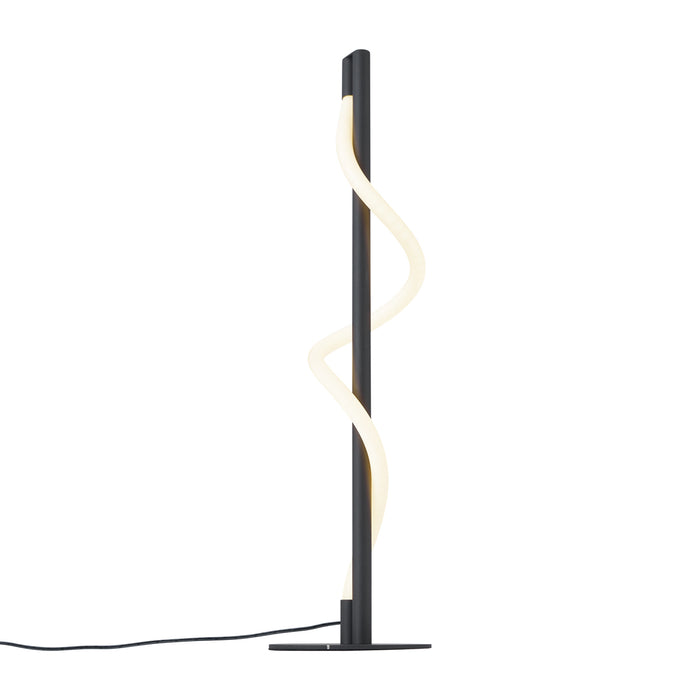 QAZQA Moderne tafellamp zwart incl. LED 3-staps dimbaar - Twirl