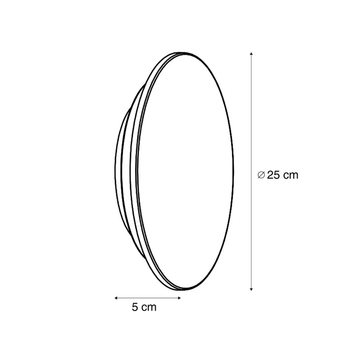 QAZQA Buiten wandlamp zwart incl. LED IP54 - Soleil
