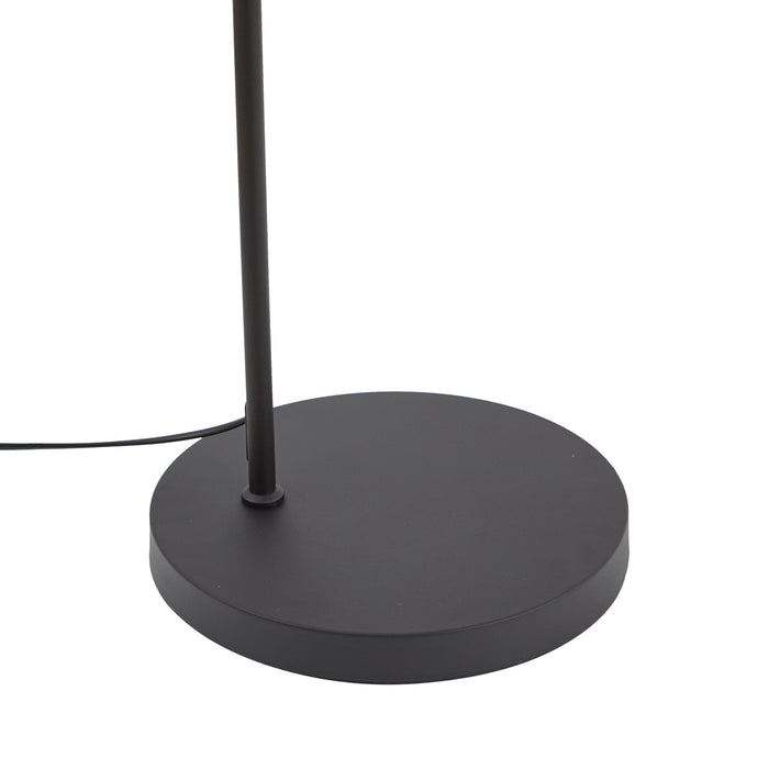 QAZQA Moderne vloerlamp zwart met ronde tafel - Ostrich