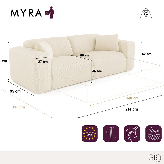 Express slaapbank dunlopillo 140cm corduroy beige