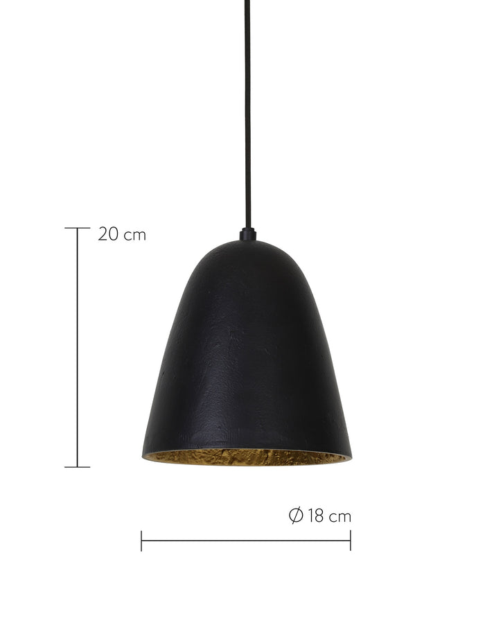 Light & Living Hanglamp Sumeri - Zwart|Goud - Ø18cm