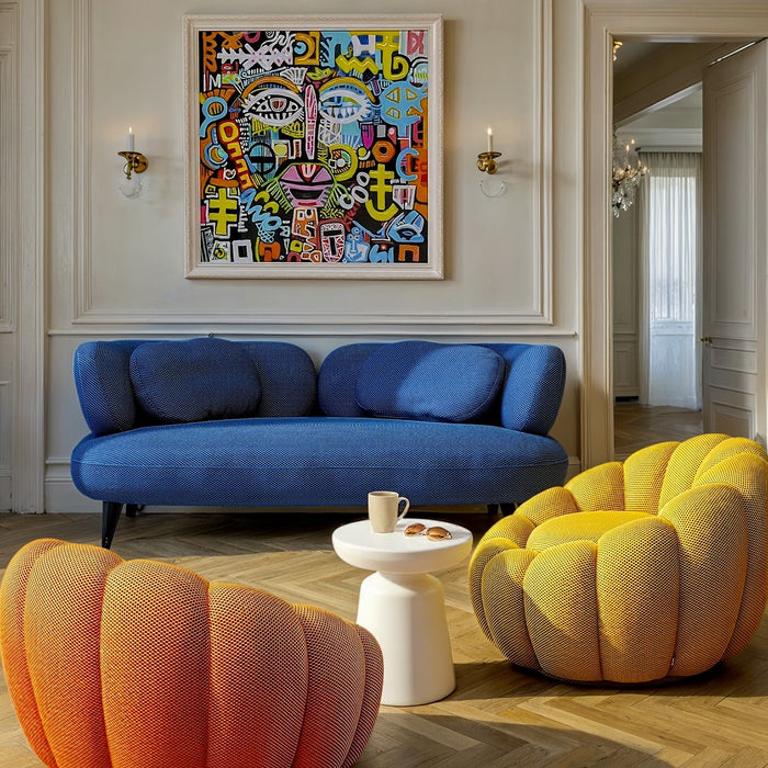 Sofa Peppo 2-Zits blauw Kare Design