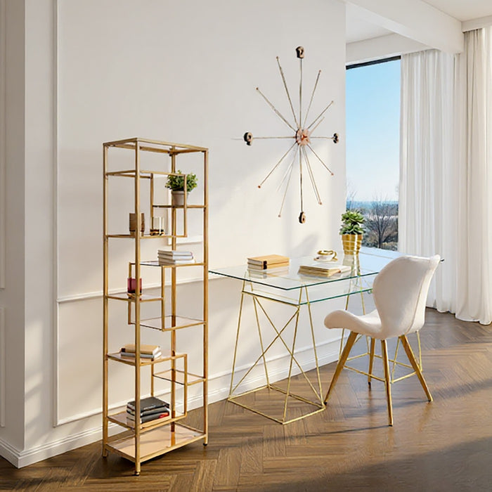 Bookshelf Loft 195x60cm Goud Kare Design
