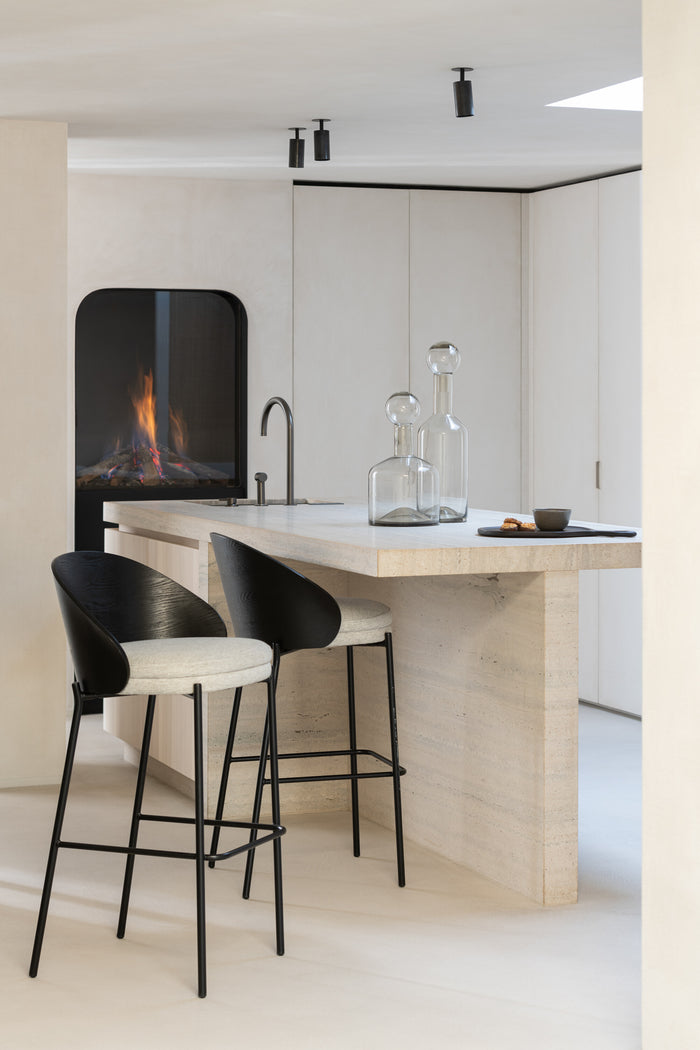 J-Line decoratie Fles Norma - glas - grijs - medium