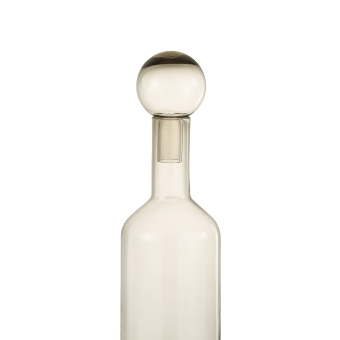 J-Line decoratie Fles Norma - glas - grijs - medium