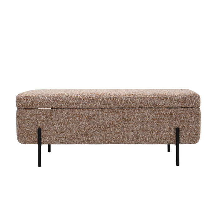 DÉJA Living - Opbergbank Taupe Stof - 110x45x42cm - Kinna