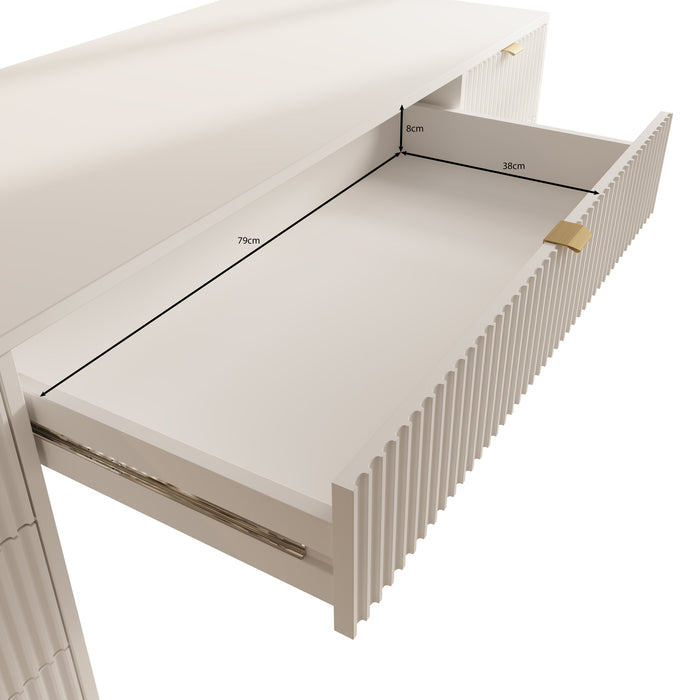 Meubella - Kaptafel Tavares 2 - Wit - 154 cm