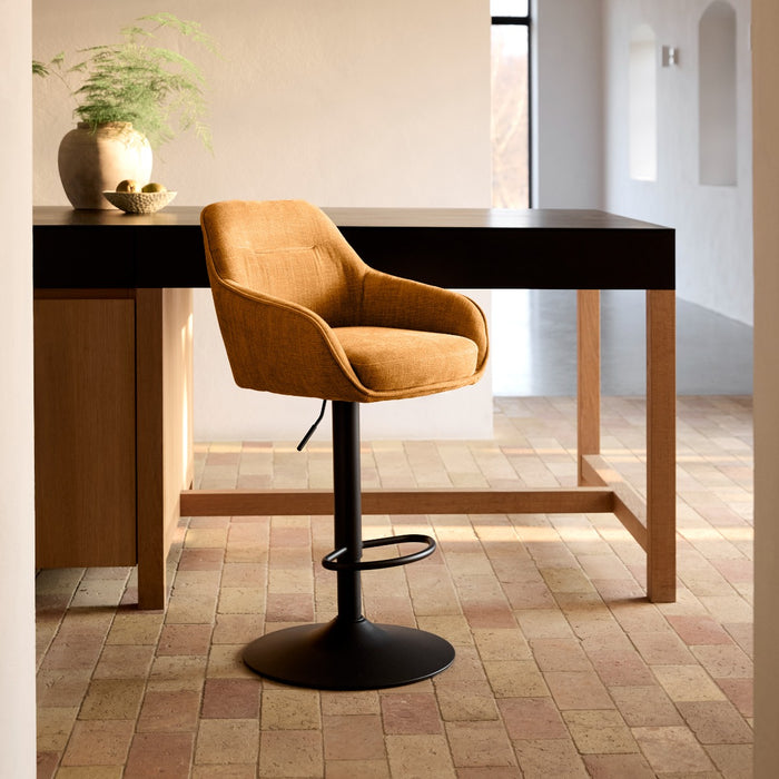 Giga Living - Barstoel Oranje - Verstelbaar - Avola - Set van 2