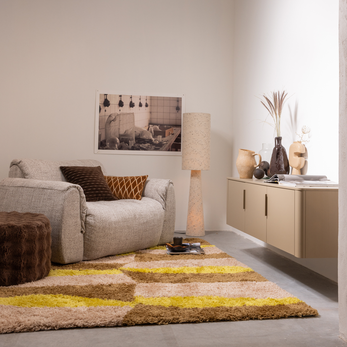 WOOOD Baggy Loveseat - Geweven Stof - Naturel Melange - 81x138x101