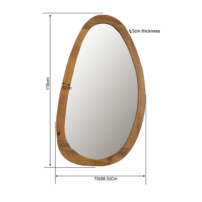 Starfurn Spiegel Lou | 70 cm | Naturel