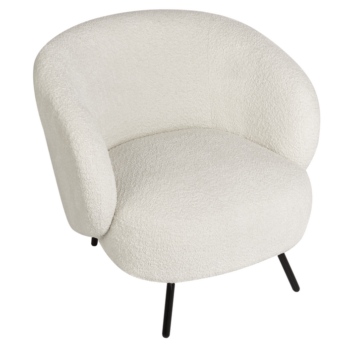Beliani - MAKELA - Fauteuil - Gebroken wit - Bouclé