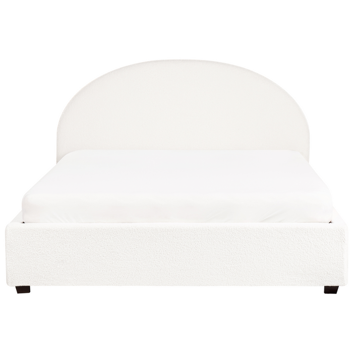 Beliani-VAUCLUSE-Bed met opbergruimte-Gebroken wit-160 x 200 cm-Bouclé