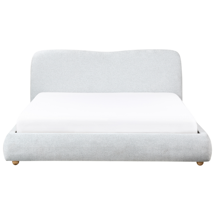 Beliani-BLAGNAC-Bed met opbergruimte-Lichtgrijs-180 x 200 cm-Stof