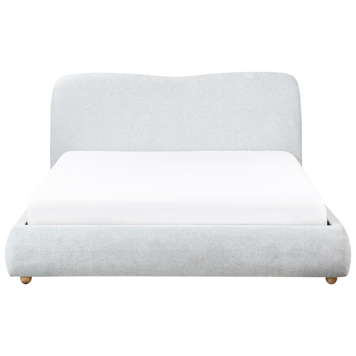 Beliani-BLAGNAC-Bed met opbergruimte-Lichtgrijs-160 x 200 cm-Stof