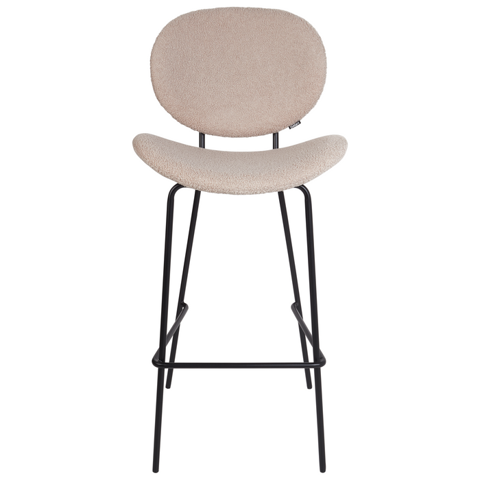 Beliani - LUANA - Barkruk set van 2 - Lichtbeige - Bouclé