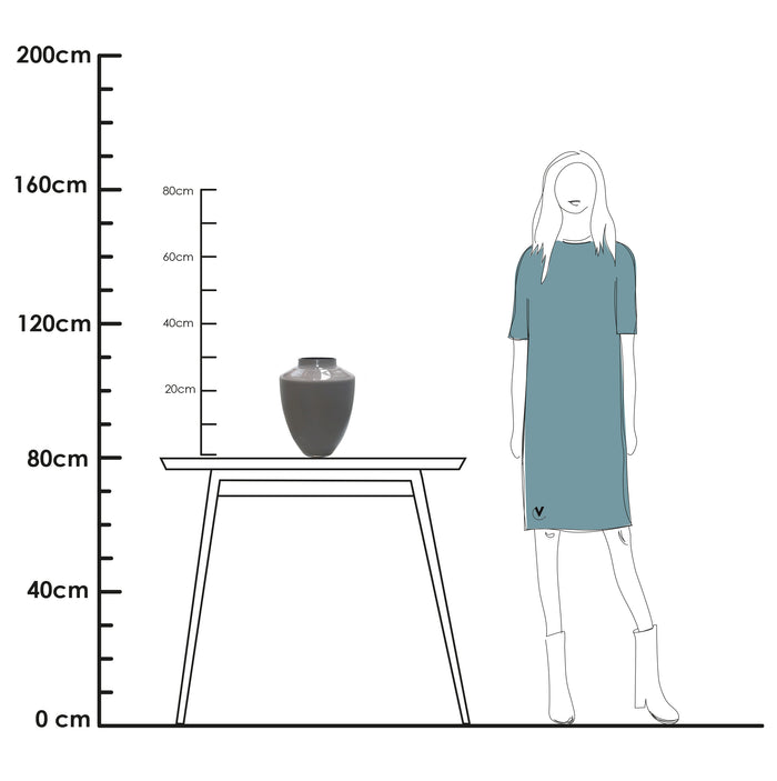 Vase The World - Tugela M earth vaas Ø28 x H36 cm