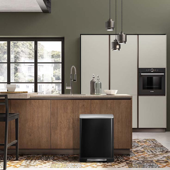 EKO Vuilnisbak Mat zwart 50 x 34.5 x 65 cm