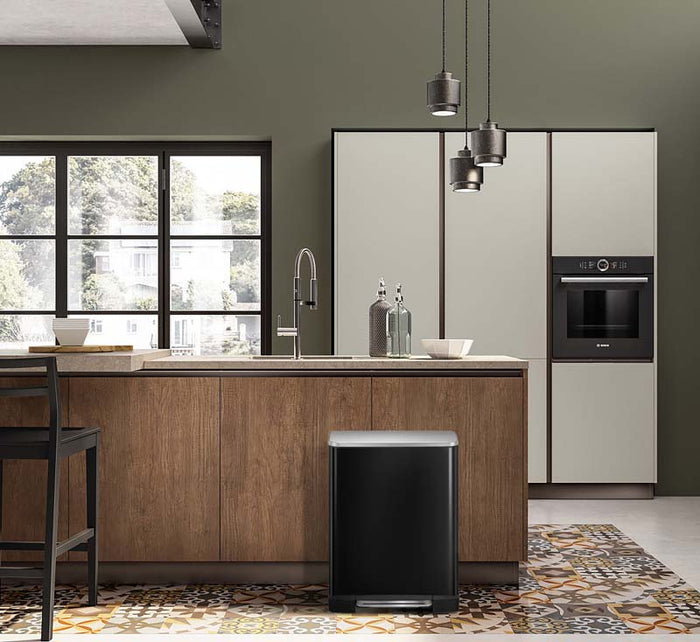 EKO Vuilnisbak Mat zwart 50 x 34.5 x 65 cm