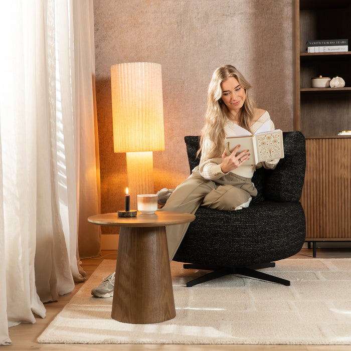 Bronx71 Fauteuil Fallon draaibaar gemêleerde stof beige