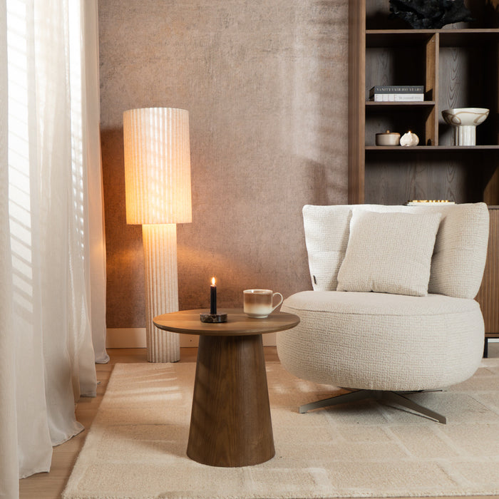 Bronx71 Fauteuil Fallon draaibaar gemêleerde stof beige