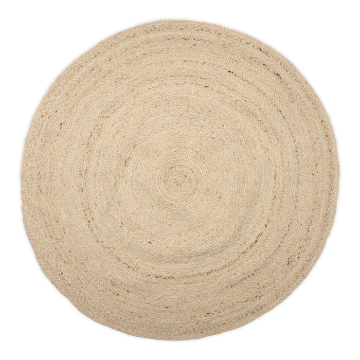 Mrcarpet Rond wollen vloerkleed labyrint beige|ivoor 160 rond