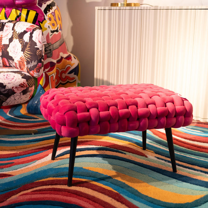 Kare Design Weave bank - roze - fluweel