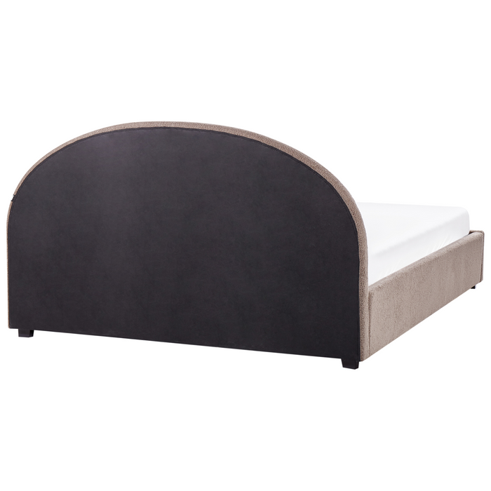 Beliani-VAUCLUSE-Bed met opbergruimte-Taupe-180 x 200 cm-Bouclé