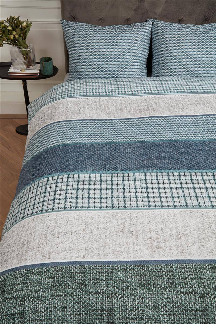 Riviera Maison Tailor dekbedovertrek - 240x200|220 - Groen
