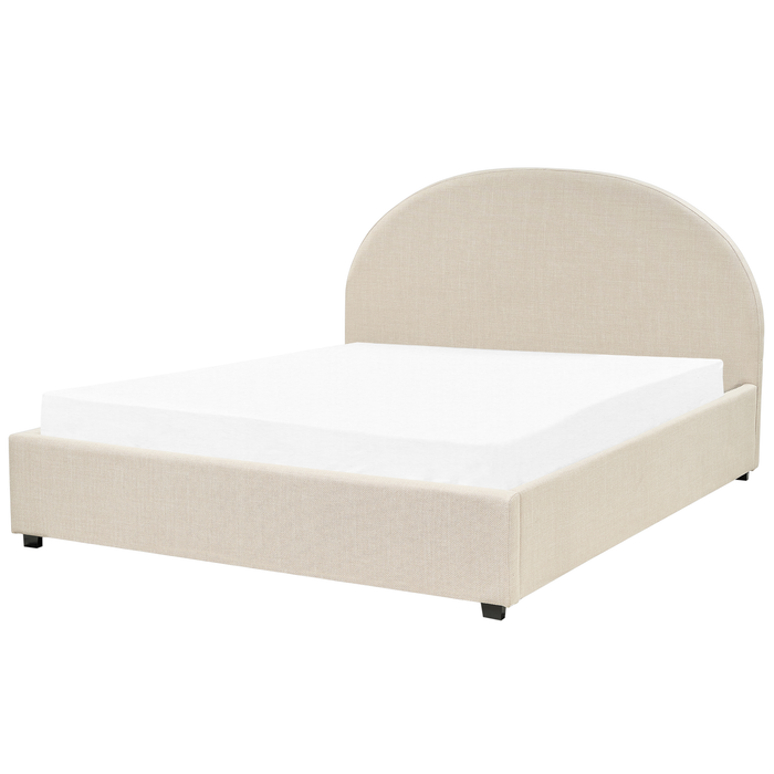 Beliani-VAUCLUSE-Bed met opbergruimte-Beige-160x200 cm-Polyester